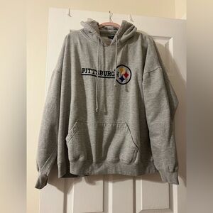 Pittsburgh Steelers Gray Oversized Hoodie